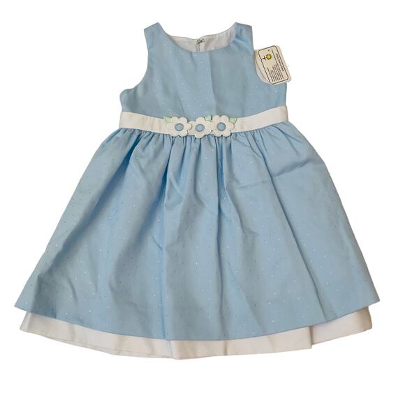 NWT Florence Eiseman 2T Finewale Pique Dress with Flowers - Picture 1 of 6